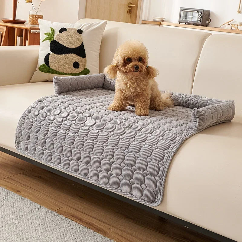 1PC Winter Warm Dog Bed Mats Super Soft  Plush Pet Blanket Pad Mat for Small Dogs Plush Neck Pillow Cat Nest Travel & Indoor