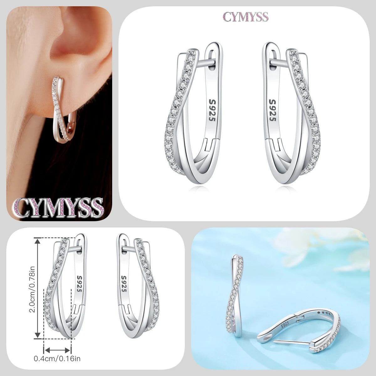 925 Sterling Silver Needle Iris Flower Hoop Earrings for Women Original Elegant Versatile Jewelry Birthday Party Fine Gift 2026