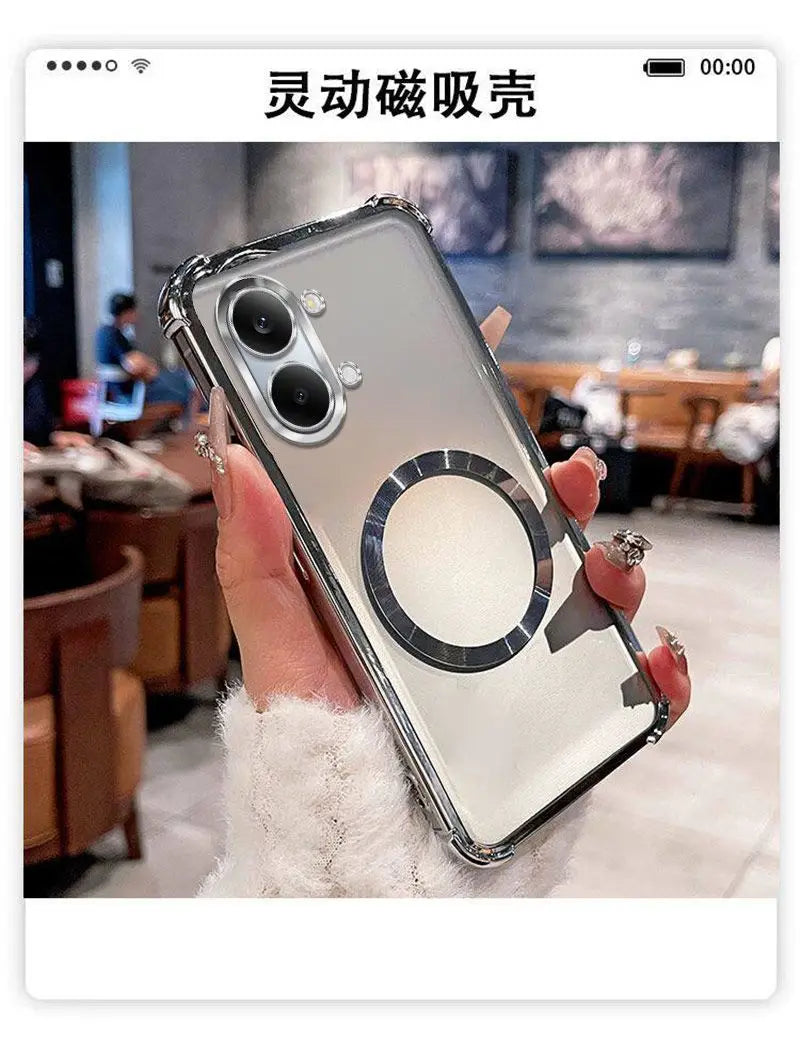 For POCO X8 Pro/X8 Pro Max Case Four-Corner Anti-Drop TPU CD Pattern Magnetic Ring Cover For Xiaomi Poco X8Pro Max Couple Funda