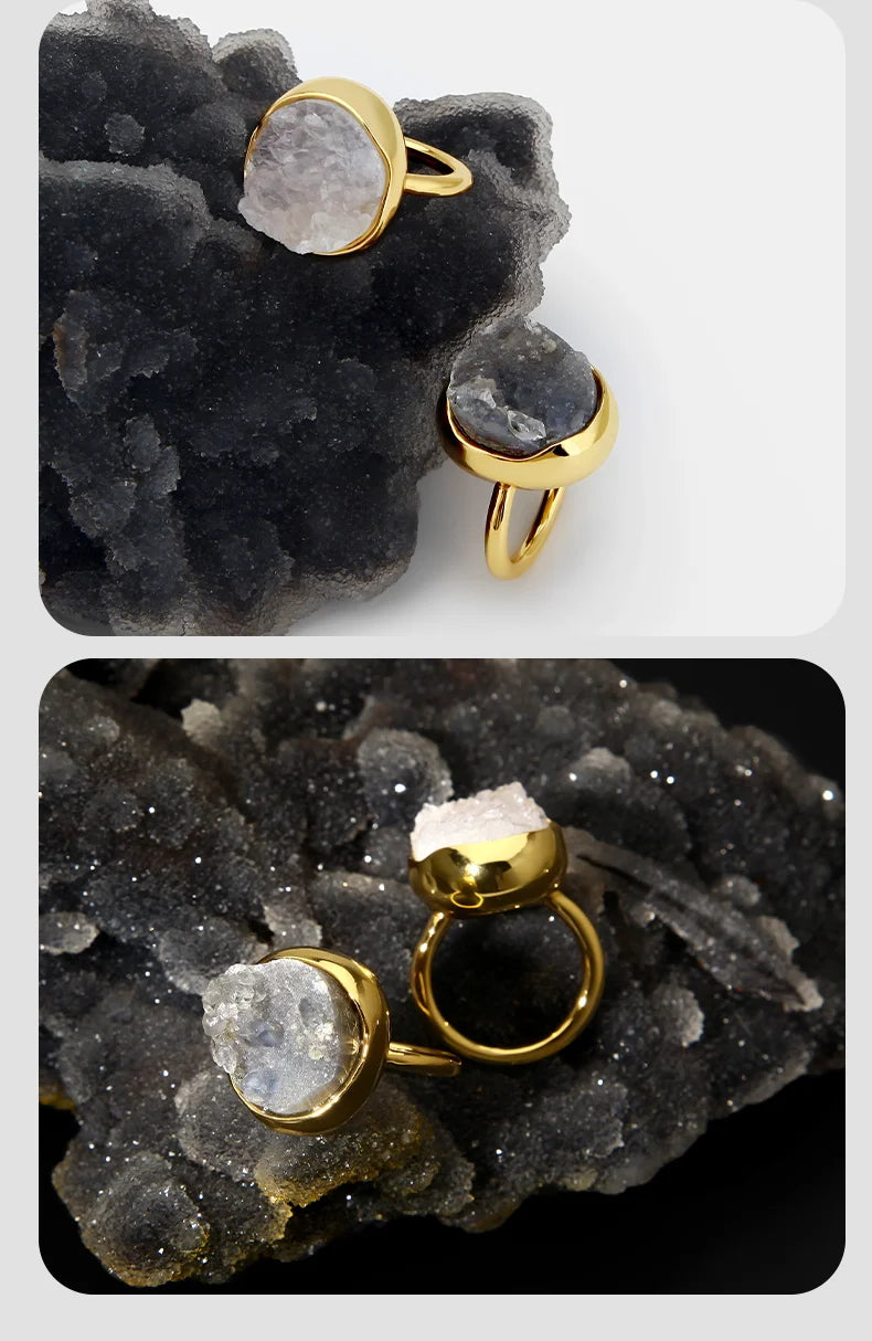 IVOG Lilac Color Channel Setting Ring For Women Semi-Precious Stone Copper Ring Fashion Jewelry Couple Gift