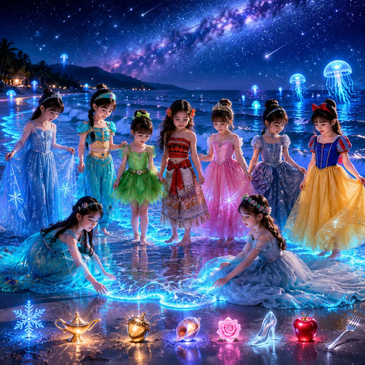 Halloween Birthday Dress Cinderella Snow White Aurora Rapunzel Princess Costume for Girls Kids 2-8Y
