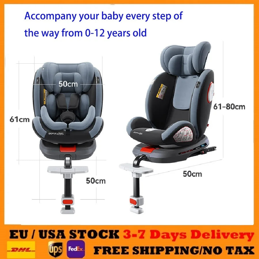 Baby Car Seats Infant Safety Car Seats Child Safety Booster Car Seats Convertible Child Safety Car Seats with Isofix for 0-12Y