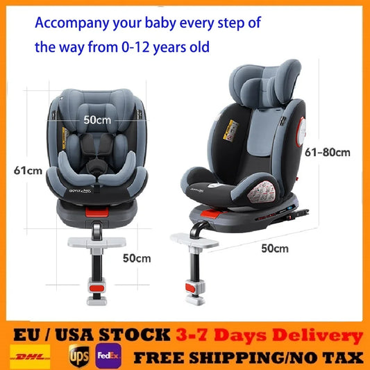 Baby Car Seats Infant Safety Car Seats Child Safety Booster Car Seats Convertible Child Safety Car Seats with Isofix for 0-12Y
