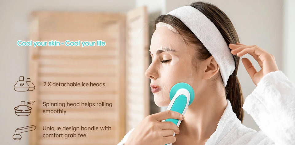 Face Ice Massager Cooler RollerIce Compress Hammer Skin Tighten Reduce Edema Shrink Pores Body Relax Cold Therapy Skincare Tools