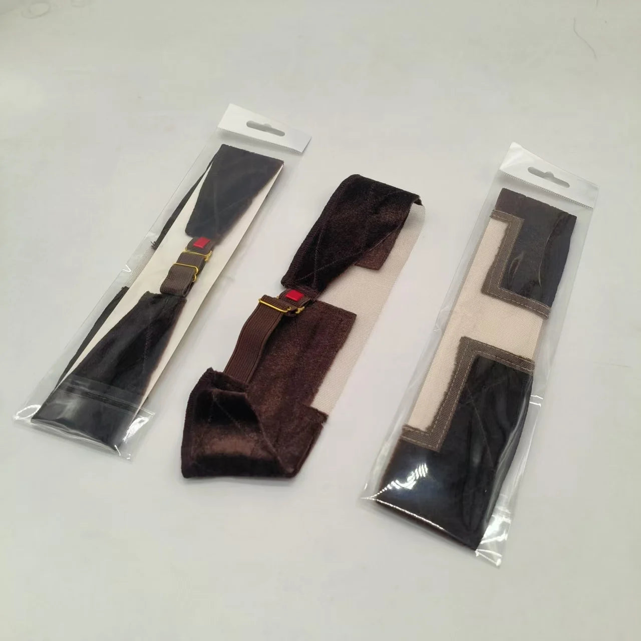 Thin velvet elastic bands with lace for wearing under wigs