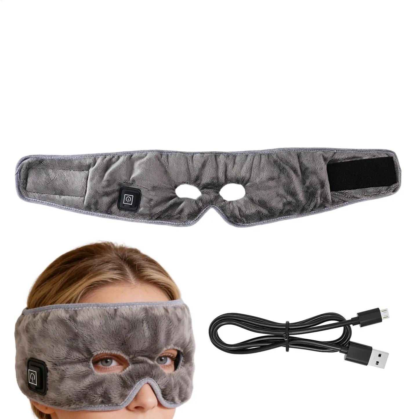 Sinus Heating Pad Adjustable Temperature USB Powered Heated Relief Mask Pain Pressure Tension Hot Compress Eye Therapy