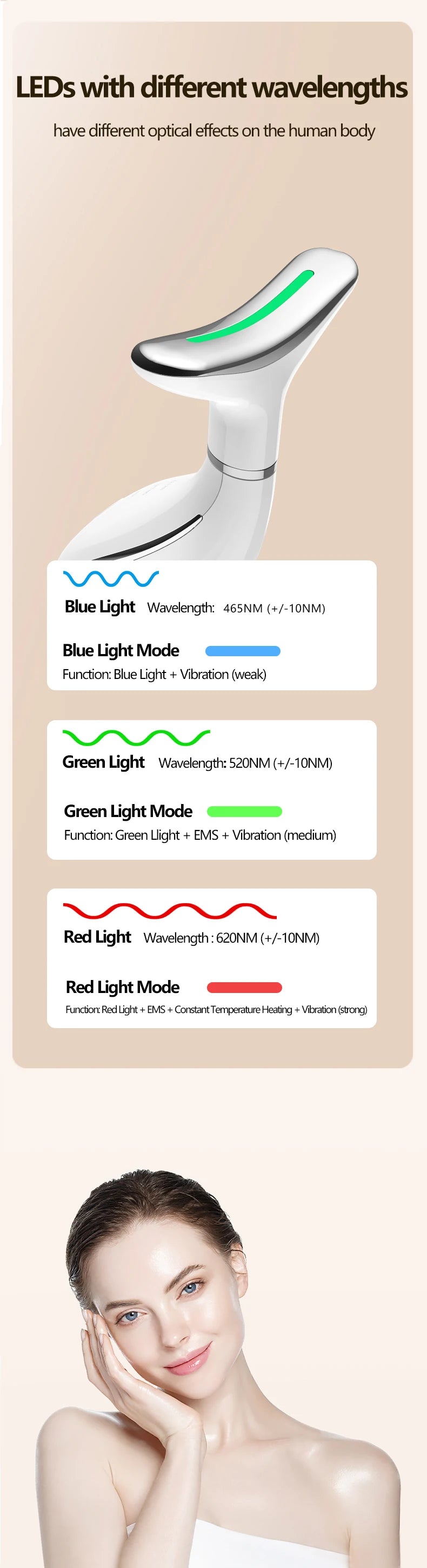 7 Colors Neck Face Beauty Device Facial Lifting Machine Face Massager Reduce Double Chin Face Sculpting Skin Care Beauty Tools