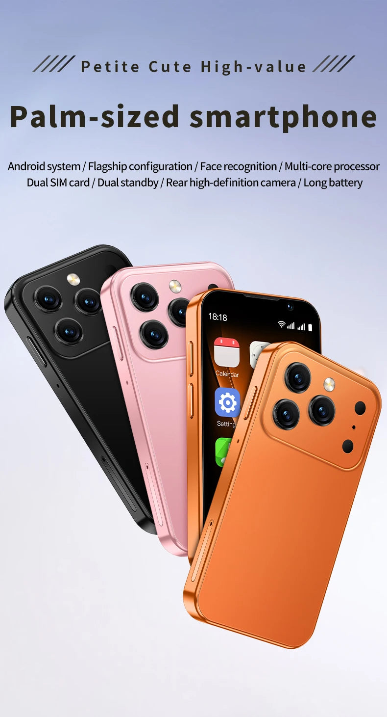 SOYES i17 Mini Smartphone 3.0" Screen 2GB RAM 16GB ROM Dual SIM Standby Dual Camera Android 9.0 Small Mobile Phone