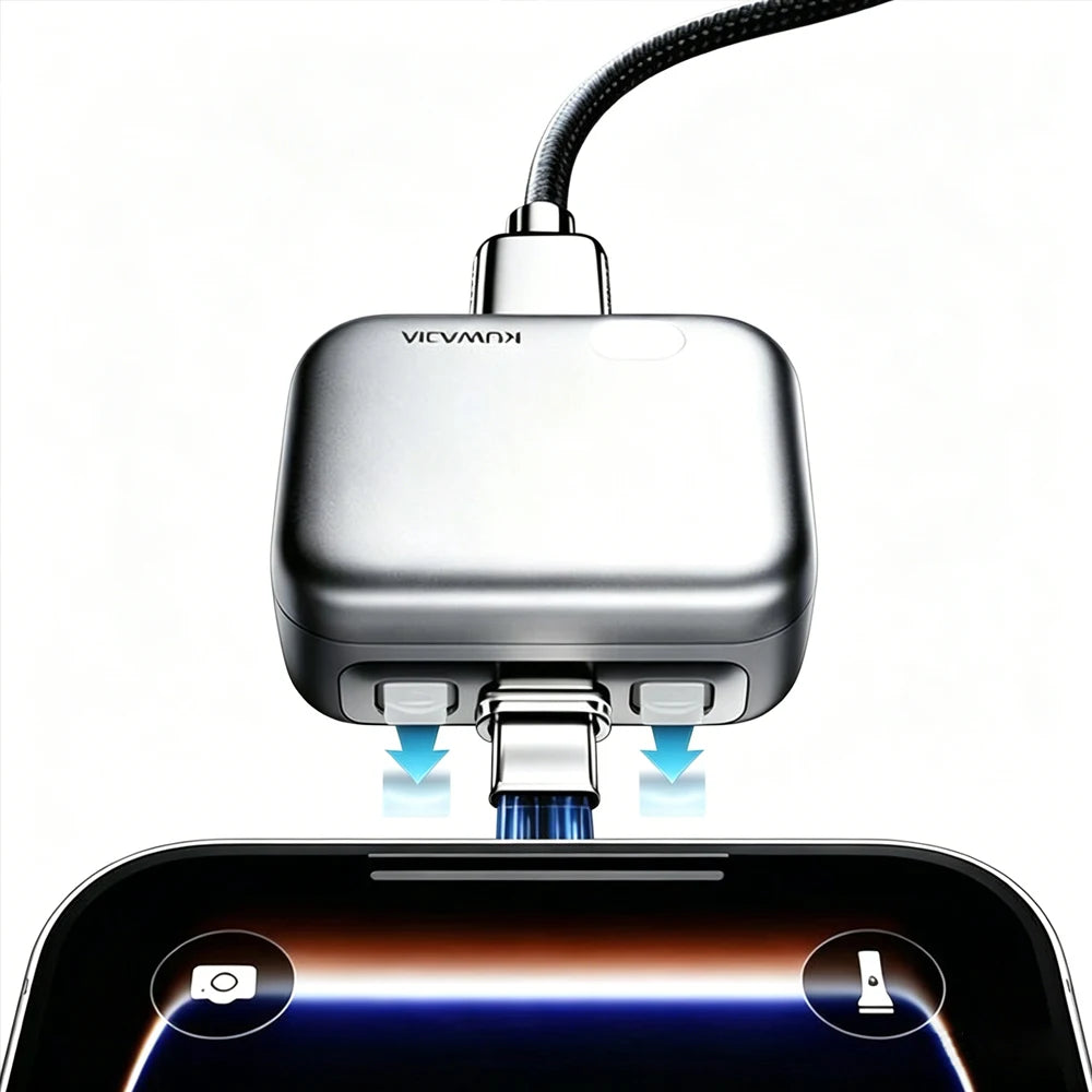 1PCS Smart Type-C Charging Adapter, Auto Cut Off When Fully Charged, Universal Separator Charger for Overnight & Unattended Safe