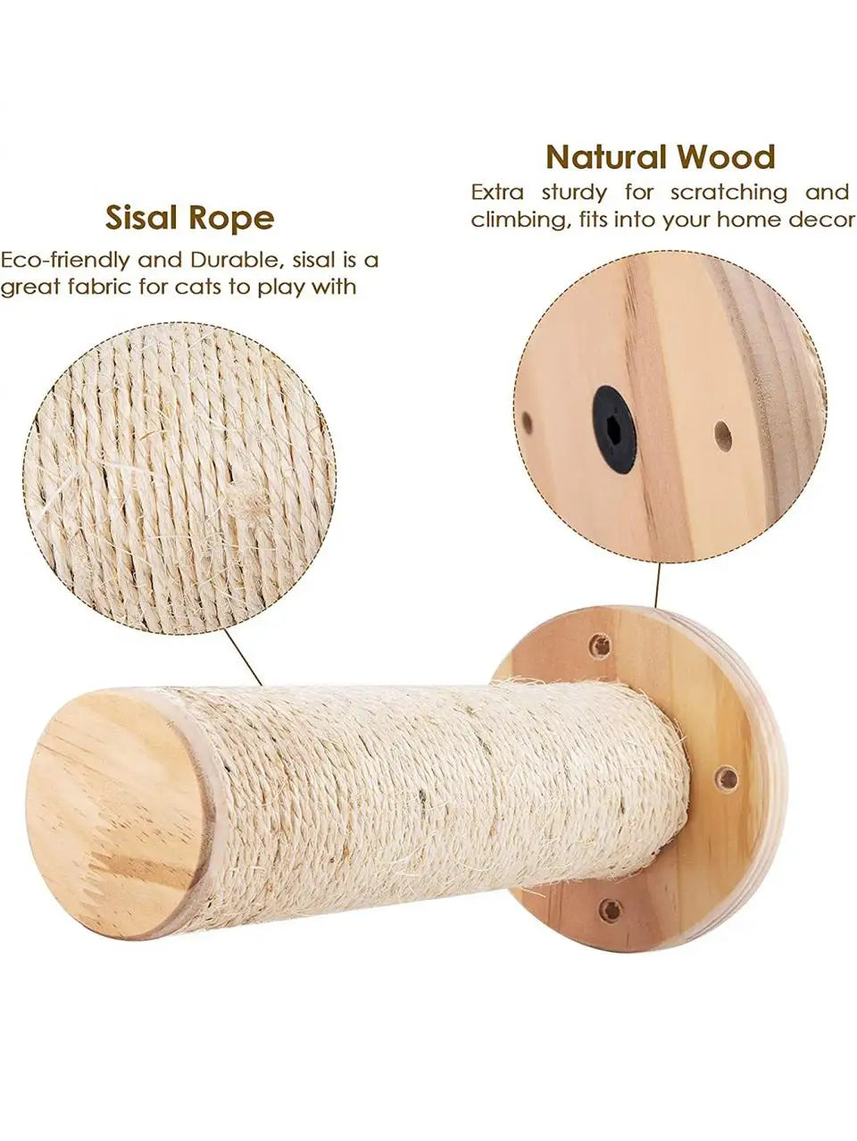 Cat Climbing Shelves Wall Mounted Cat Tree Sisal Scratching Post Cats Hammock House Jumping Platform Rope Ladder Pet Furniture