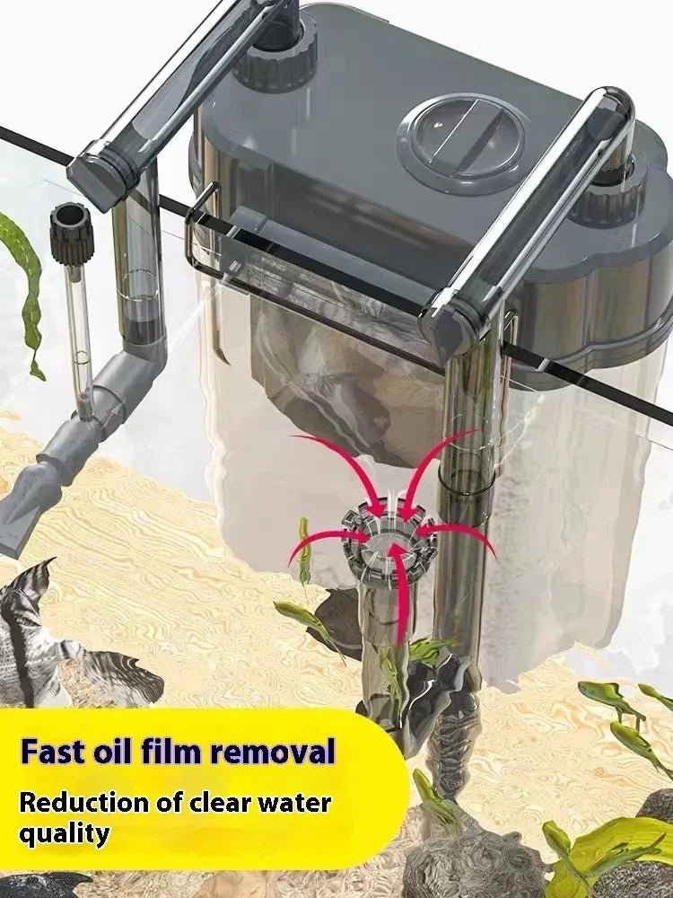 220V SOBO fish tank filter wall-mounted filter barrel three-in-one external filter small grass tank external circulation pump