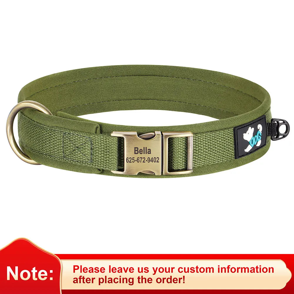 Personalized Nylon Dog Collar Adjustable Dog Collars Customized Pet ID Collar for Small Medium Large Dogs Free Engraving