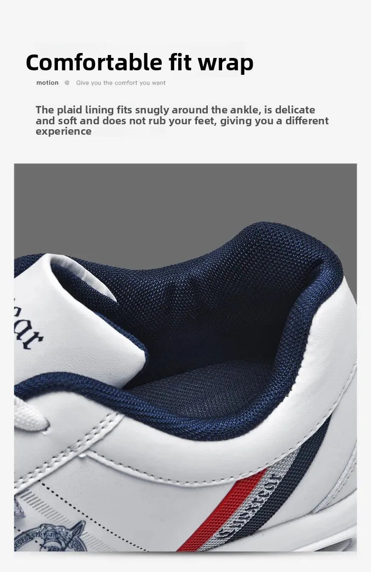 Men's Spring Autumn Casual Breathable Sport Shoes Shock Absorption Comfortable Leather Sneakers Korean Style Ankle High Mesh Lin