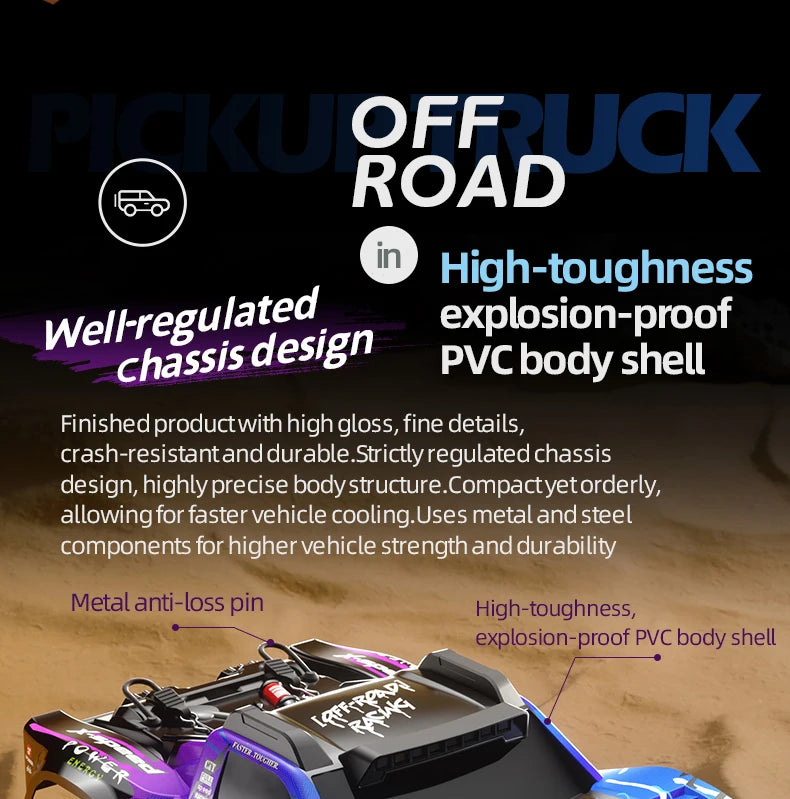1/14 Q130 RC Car Desert  4WD Off-road Truck 2.4G High Speed Car Racing Drift Remote ControlVehicle Toys For Boys Children