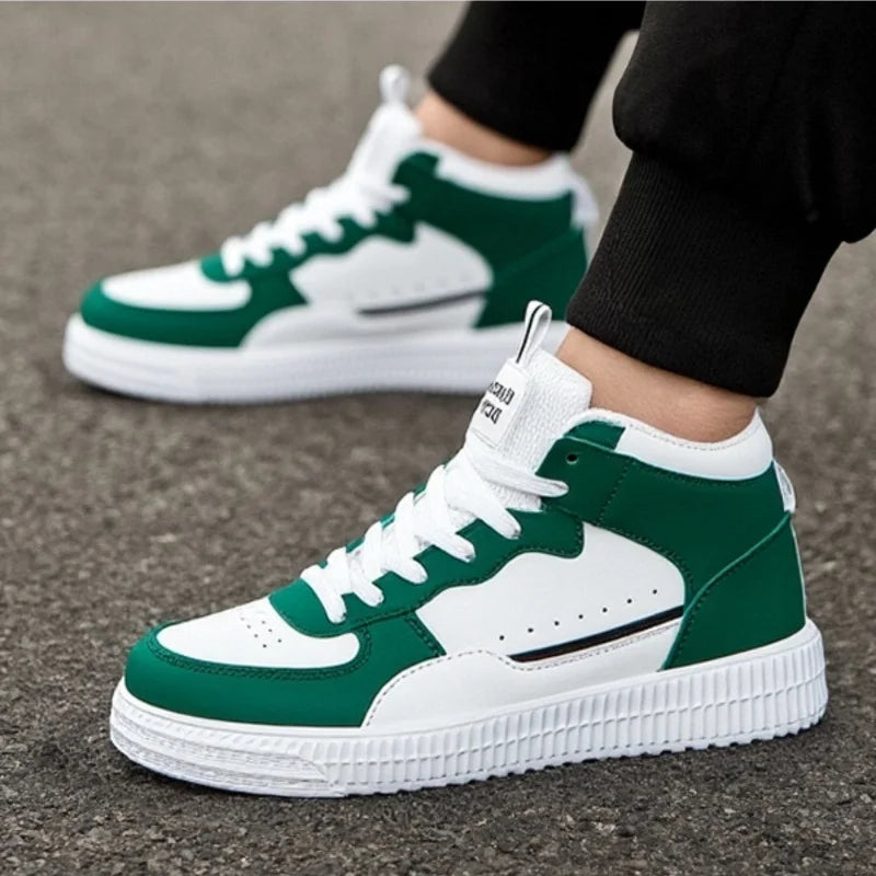YRZL Casual Shoes for Men Sneakers Breathable PU Leather White Shoes Unisex Comfortable Walking Sport Shoes for Man