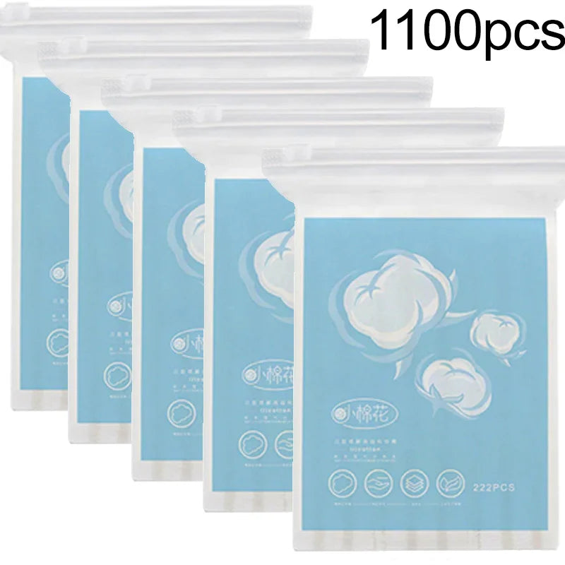 220pcs/bag Disposable Double-sided Makeup Cottons Makeup Remover Cotton Pads Portable Facial Cleaning Cotton Pad Skin Care Tool