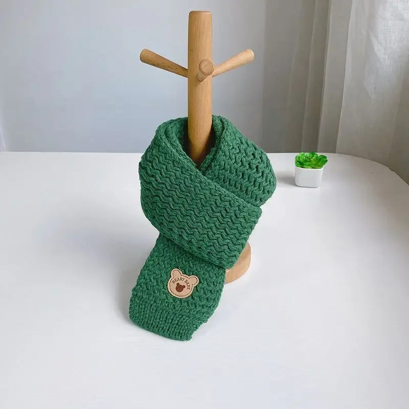 Christmas Toddler Scarf Winter Warm Baby Neck Warmer Fleece Lined Windproof Kids Unisex Scarf Cute Korean Style Festival Gift