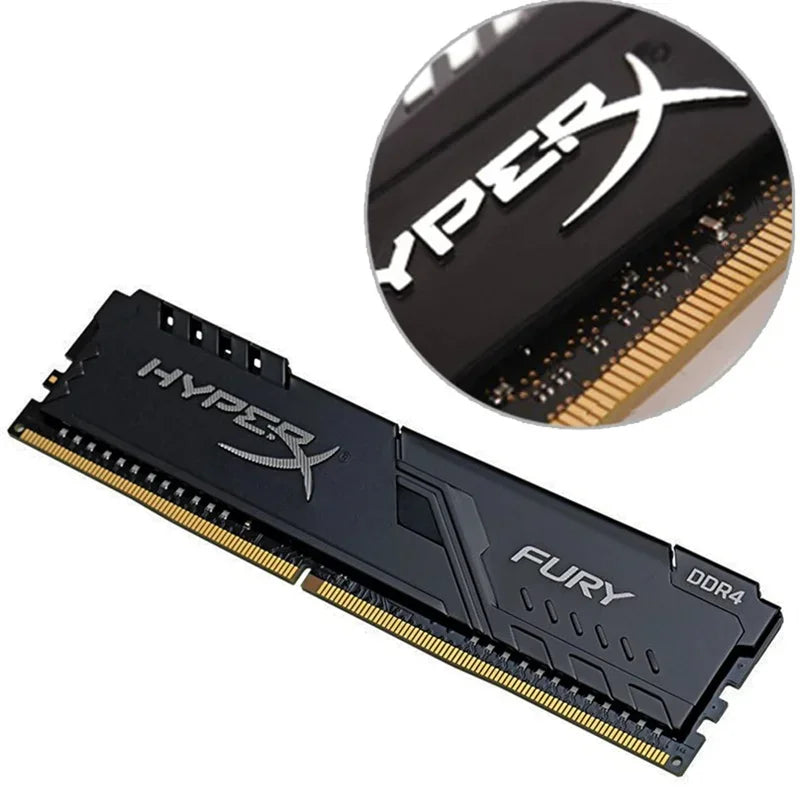 HyperX Fury DDR4 Ram 8GB 16GB 32GB 3600MHz 3200MHz 2666MHz 2400MHz 2133MHz DRAM DIMM 288Pin For Desktop Computer