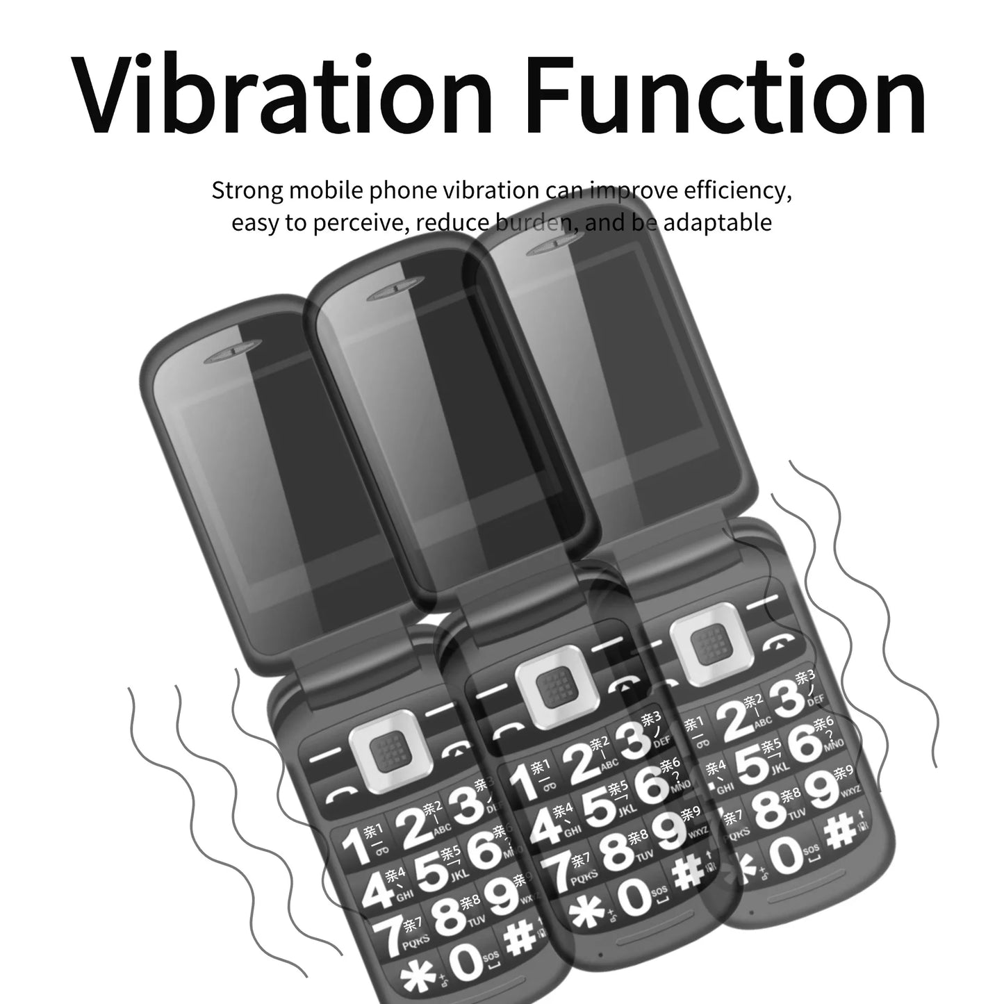 Affordable Retro Flip Cute Phone SOS Dial Speed Dial Big Button Dual Screen Loud Speaker Long Battery Clamshell Mini Size Mobile