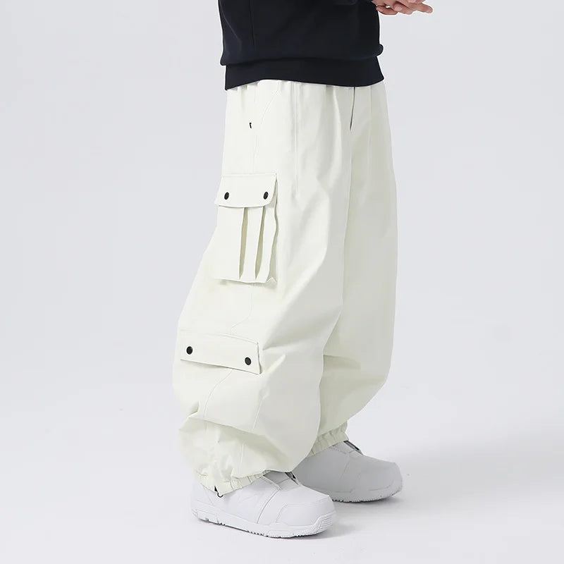 2026 Searipe Workwear Ski Pants Women's New Style Single Board Loose Snow Pants Waterproof and Cold Proof Men's 3L Snow Suit
