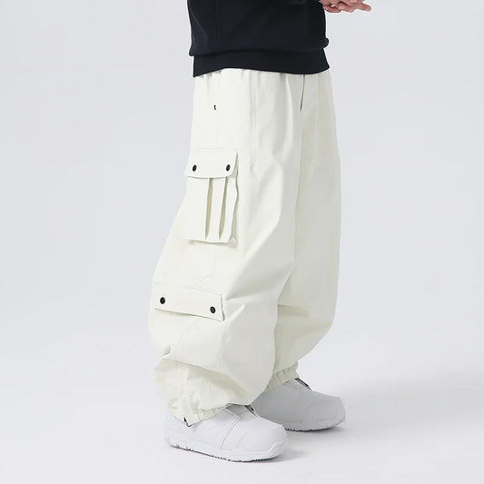 2026 Searipe Workwear Ski Pants Women's New Style Single Board Loose Snow Pants Waterproof and Cold Proof Men's 3L Snow Suit