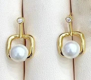 MeiBaPJ 8-9mm Natural Round Pearls Fashion Jewelry Set DIY 925 Silver Pendant Earrings Ring Fine Wedding Jewelry for Women