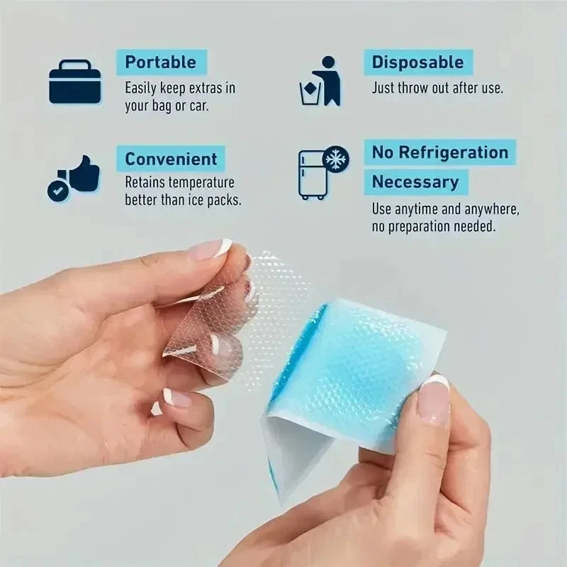 Summer heat dissipation and cooling multi-functional ice patches, adult cooling gel patches relieve fever, pain and discomfort