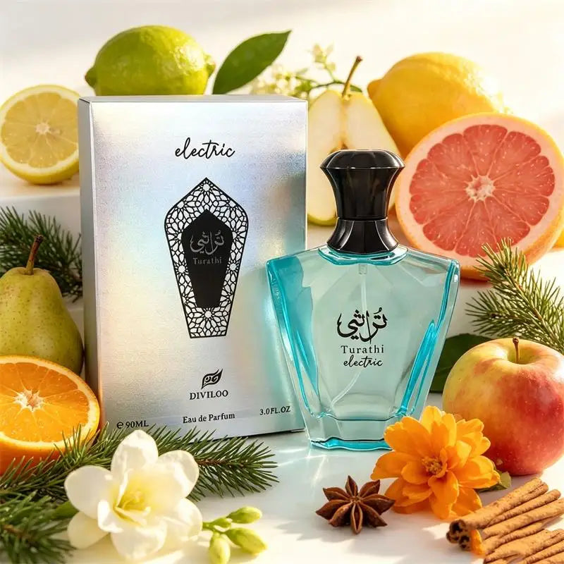 Luxury Arabian Perfume Classic Woody Cologne Jasmine Lemon Amber Scent Long-lasting Fragrance Unisex Eau De Toilette