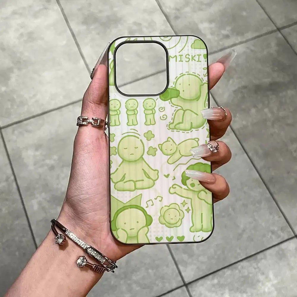 Cute S-Smiski Phone Case For IPhone 17 16 15 14 Plus 11 12 13 Pro Max Shockproof Protection Soft Back Cover