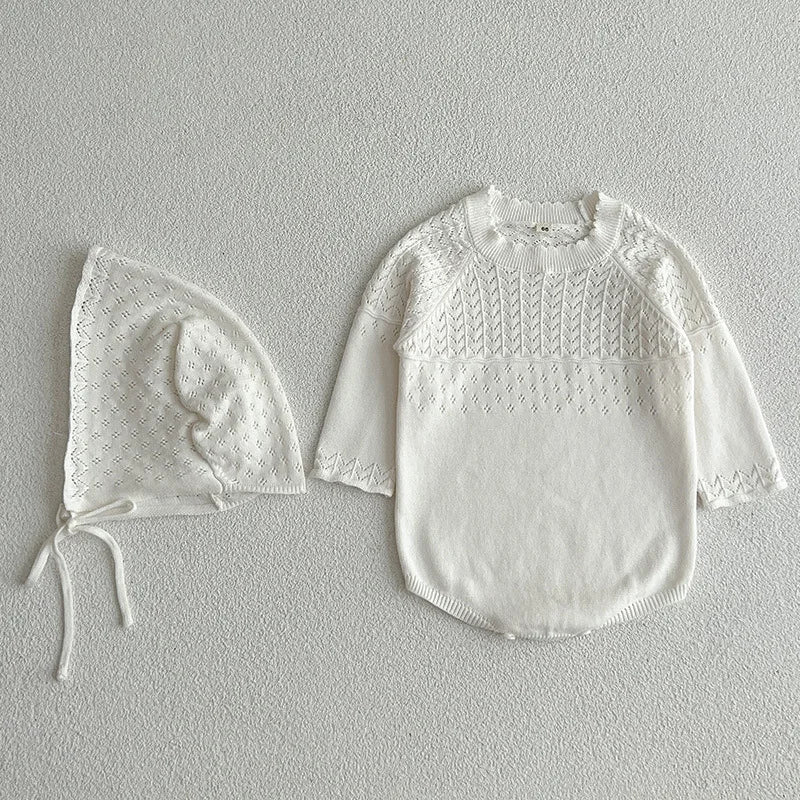 Spring Newborn Infant Toddler Baby Girl Boy Rompers Warm Knit Jumpsuit Long Sleeve Soft Outfits Clothing Baby Winter knit Romper