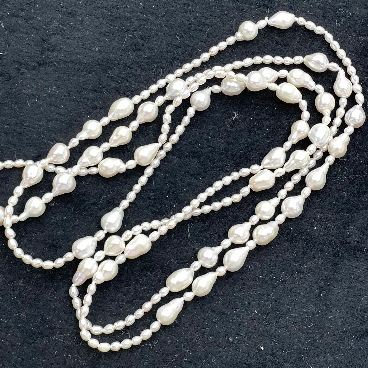 Pearl Chain Jewelry Natural Freshwater Pearl Long Sweater Chain 1.2m For Women Girl Christmas Holidays Gifts
