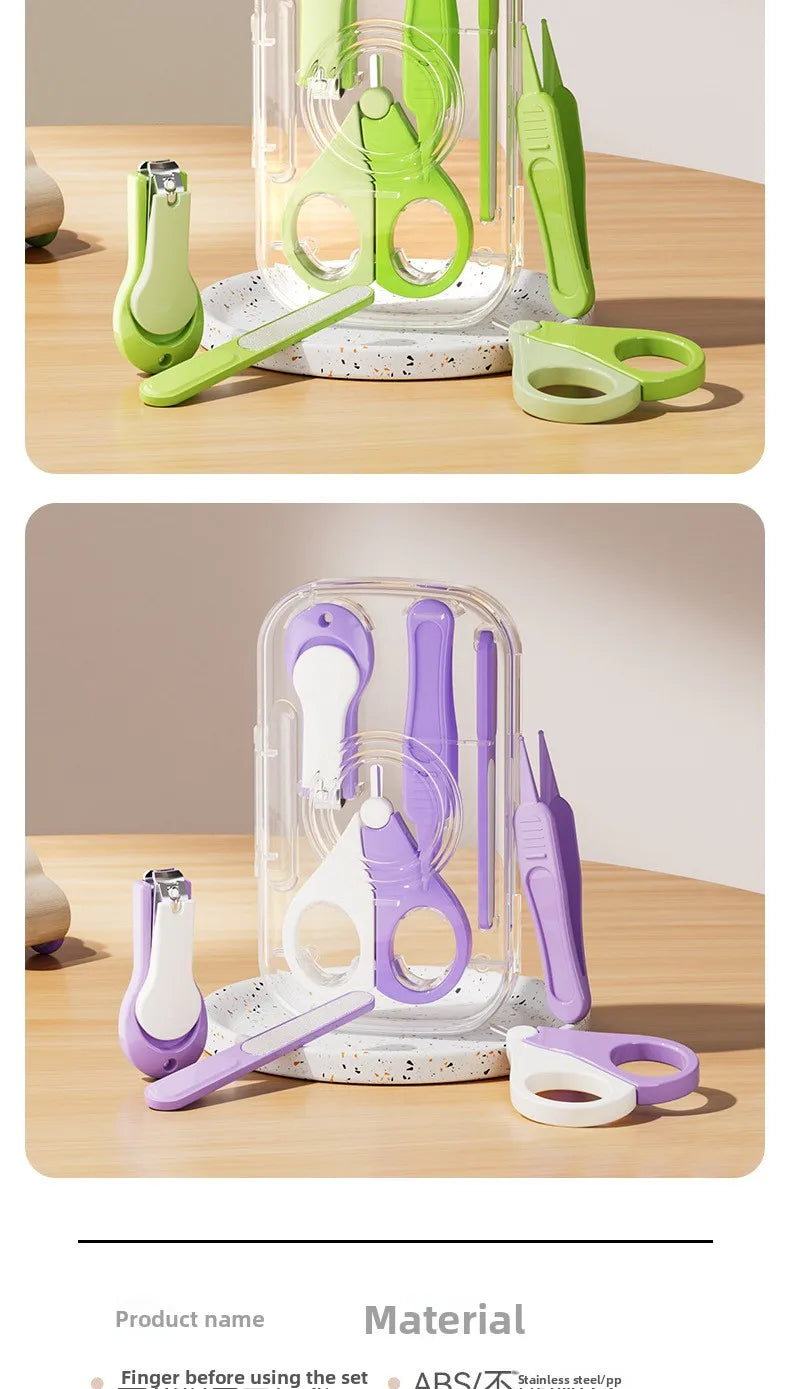 Baby Nail Clipper Set - Newborn-Safe Nail Scissors,Anti-Pinch Skin Nail Cutter Kit, Gentle Precision Grooming Tools for Infants