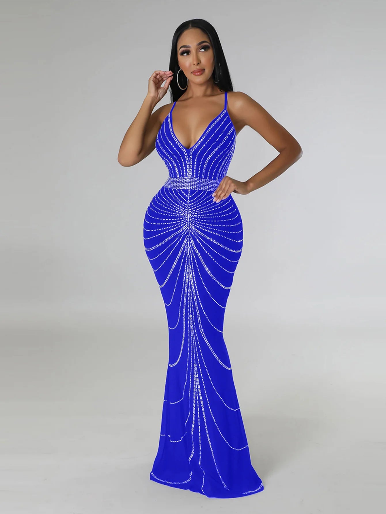 Sparkling Solid Color Hot Diamond Sheer Mesh Long Skirt, Elegant and Luxurious Spring Women's Cocktail Dress, Celebrity Clothing