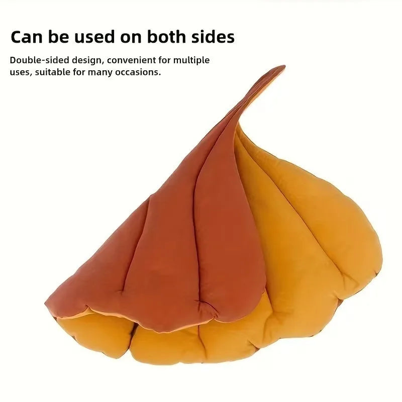 1/2PCS Leaf Shaped Cat Bed and Pet Mat Soft Washable Reversible Non-Slip Cushion for Cats and Dogs Indoor Travel Camping Pet Bed