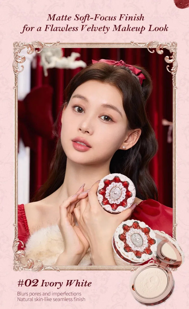 Flower Knows Strawberry Cupid Collection Makeup Set Pressed Powder Solid Perfume Makeup Kit for Women Full Kit Teenagers Make up