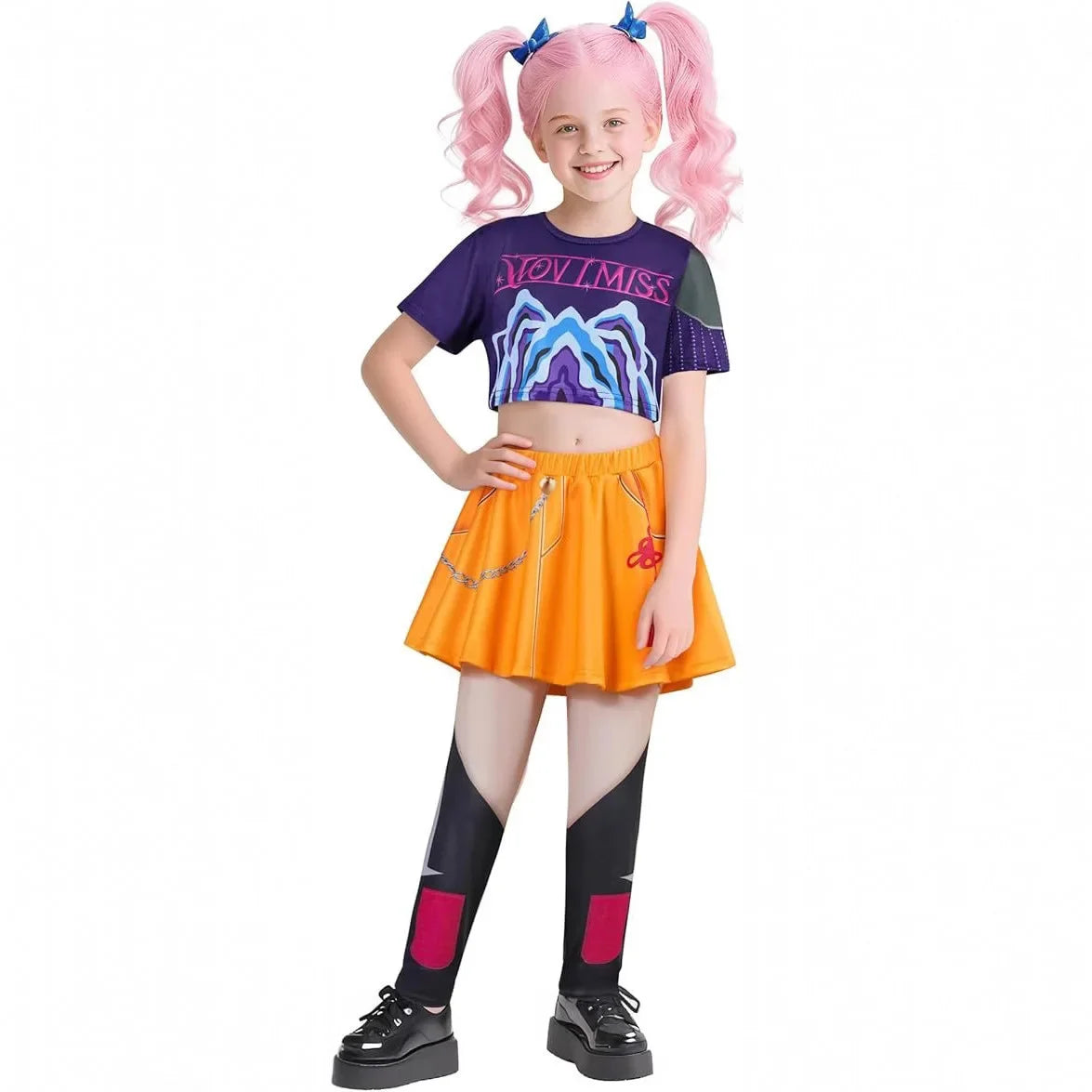 Halloween Children Zoey Mira Rumi Cosplay Costume Carnival, K-Pop Hunters Girl Group Idol Role Play Dress Up Outfit Suit