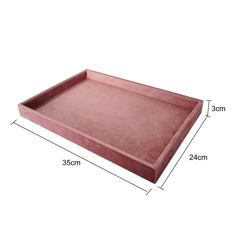 Large capacity jewelry display tray 35*24cm ring earring necklace storage holder Personal jewelry collection decoration tray