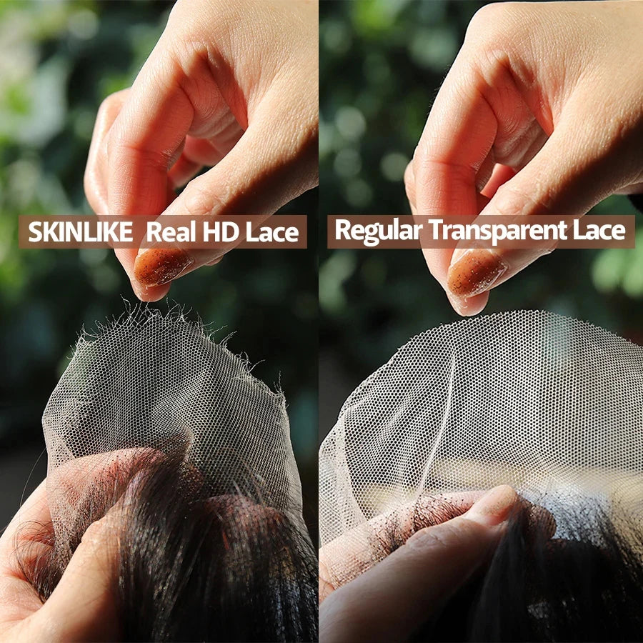 13x4 13x6 HD Lace Frontal Only Real HD Lace 5x5 Closure Melt Skins 6x6 7x7 9x6 HD Lace Closure Invisible Human Hair HD Closure