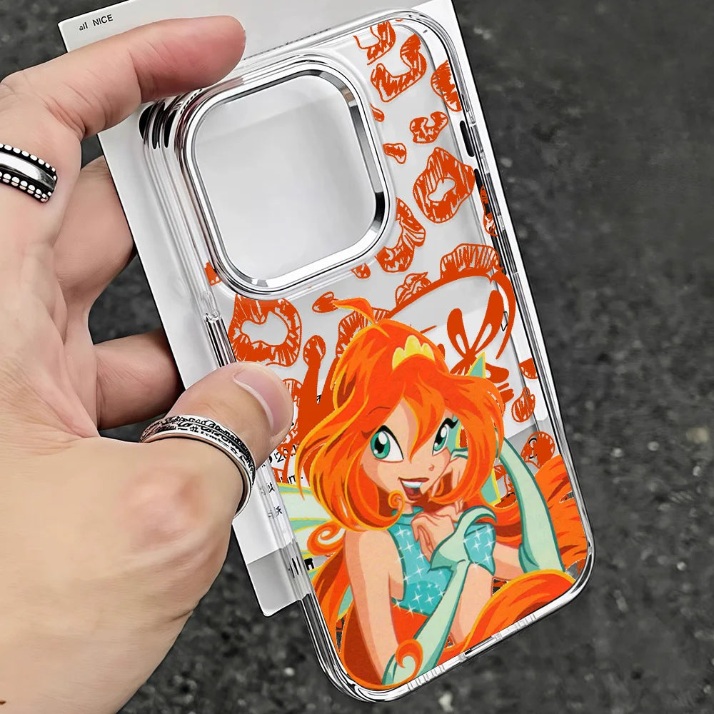 W-Winx C-Club Phone Case for IPhone 17 16e 16 15 14 13 12 11 Mini Pro Max X XR XSMAX 8 7 Air Plus Transparent Soft Cover