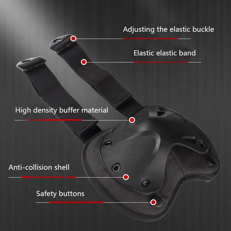 4Pcs Tactical Knee & Elbow Pads Set,Outdoor Protective Gear for Cycling, Mountaineering, Hiking & All Outdoor Sports