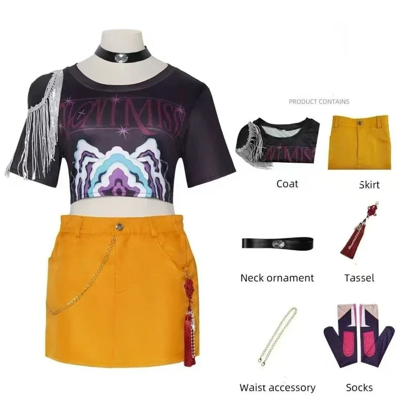 2026 KPop Mira Cosplay Costume Wig Women Girls Halloween Carnival Comic-con Party Role Playing Outfits