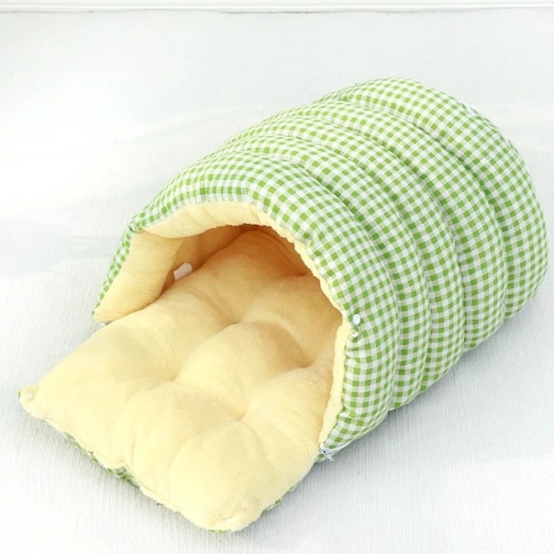 Foldable Pet Sleeping Bed for Cats And Dogs Thickened Semi-Enclosed Soft Indoor Design Warm for Autumn And Winter
