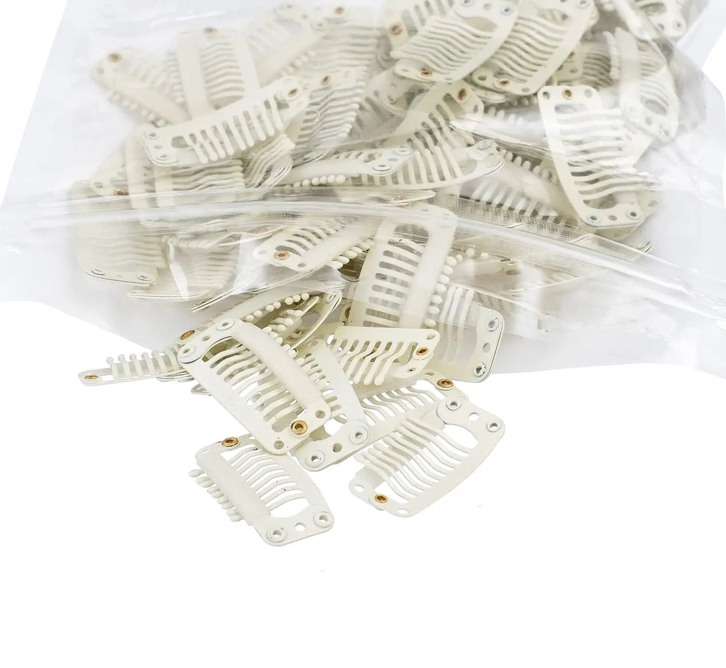 10-100Pcs 9-teeth Beige/Brown/Black Hair Extension Clips Hair Extension Wigs Snap Clips Comb Small Snap Wig Accessories Clips