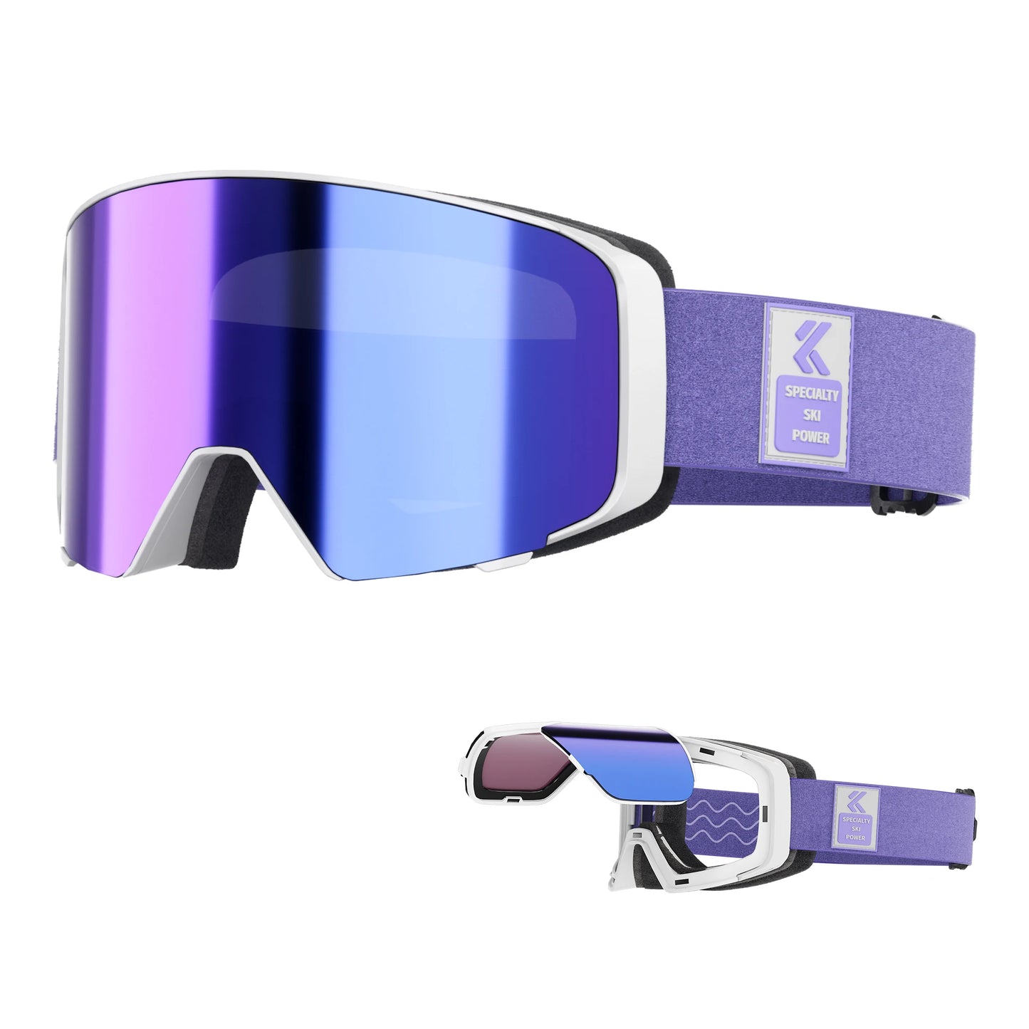 Kapvoe Photochromic Snow Goggles Ski Snowboard Anti-Fog Mask for Men Women Eyewear UV400 Protection Glasses Snowmobile Winter