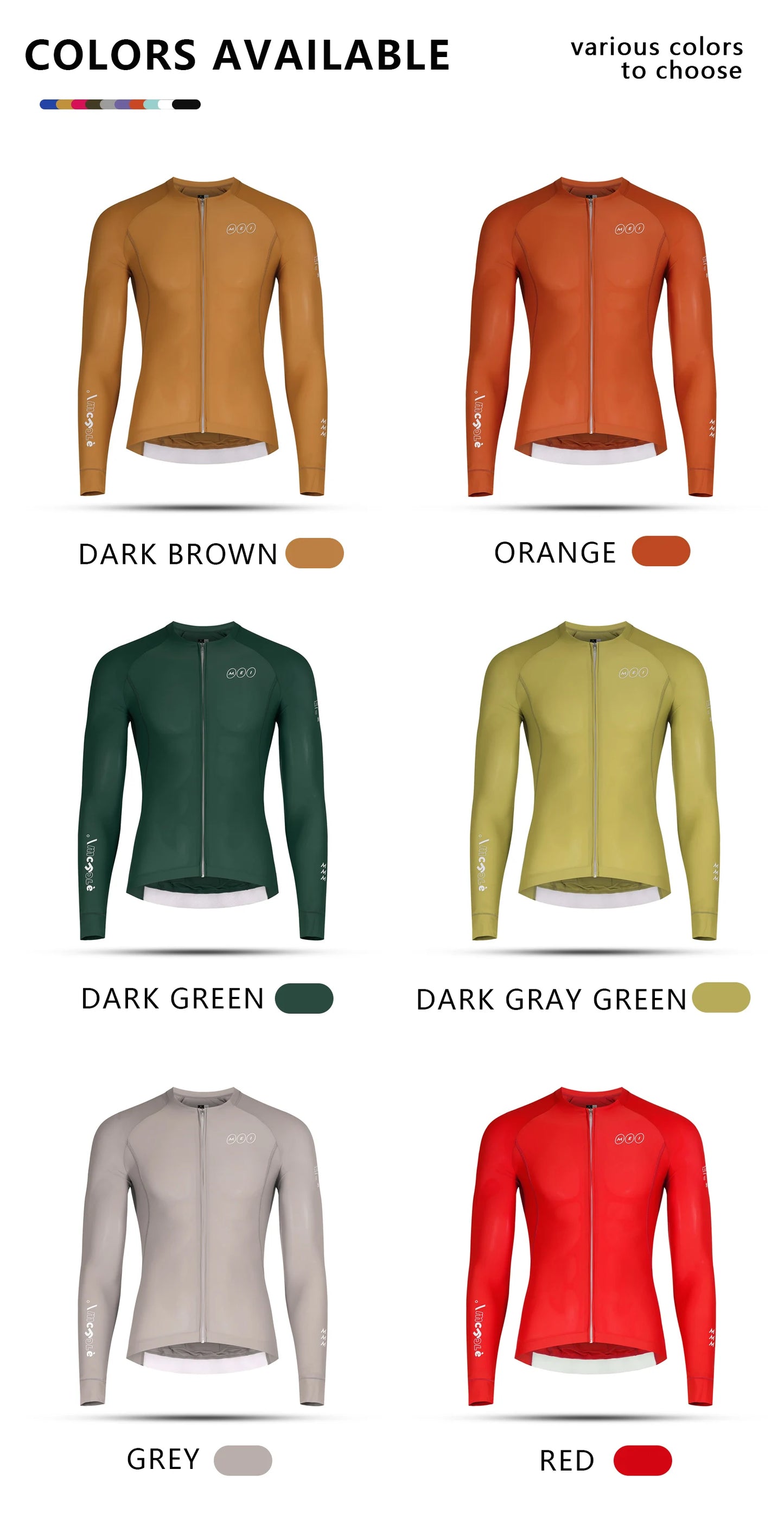Mcycle New Arrival Men Cycling Jersey Comfortable Quick Dry Bicycle Bike Shirt Top Breathable Long Sleeves Sportswear