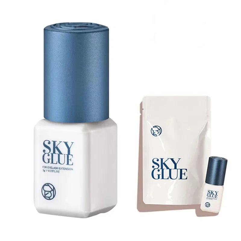 5 Bottles SKY S+ Glue for Eyelash Extensions 5ml Original Korea Sky Blue Cap False Lash Glue Makeup Tools Beauty Shop Supplies