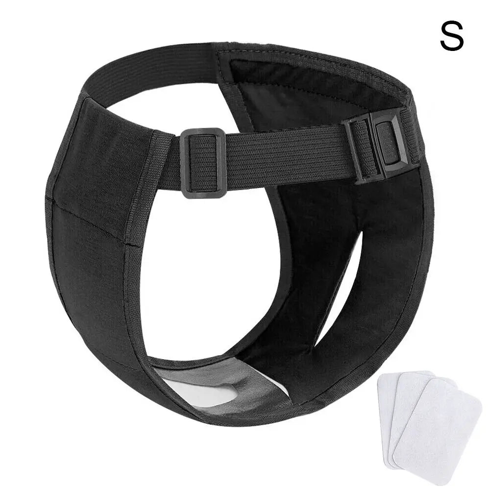 Female Pet Dog Sanitary Pants with 3 Diapers Dog Physiological Pants Menstrual Period Underwear Briefs Easy To Wear