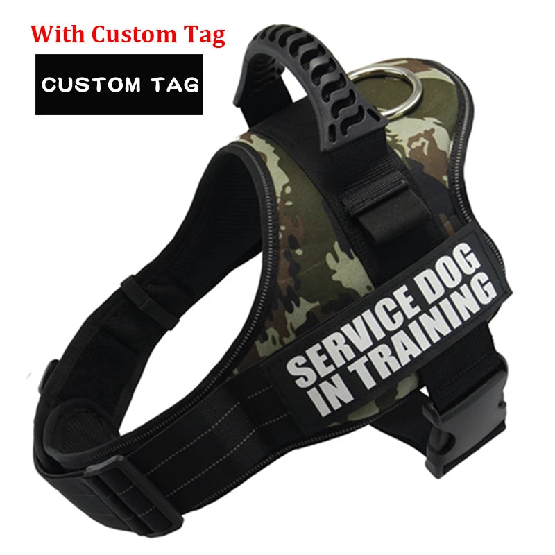 Adjustable Nylon Dog harness Personalized Reflective Pet Harness for Small Medium Large Dogs  No Pull Dog Harness Leash