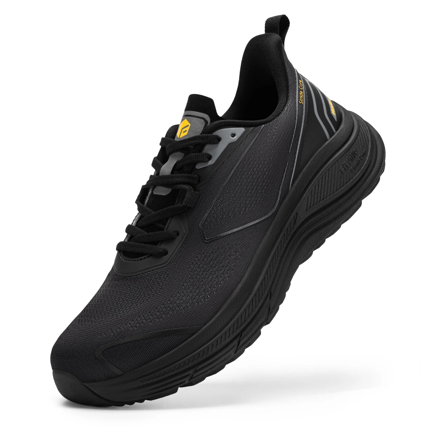 Fittington Walking Shoes For Men Extra Wide Cushioned Running Shoes Tennis Soft Shoes Arch Support for Plantar Fasciitis Relief