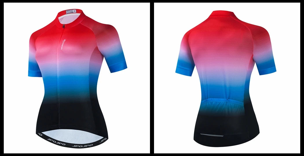 Blue Black Womens Cycling Jersey Pro Team Cycling Clothing Summer MTB Bike Jersey Breathable Bicycle Shirt Maillot Ciclismo